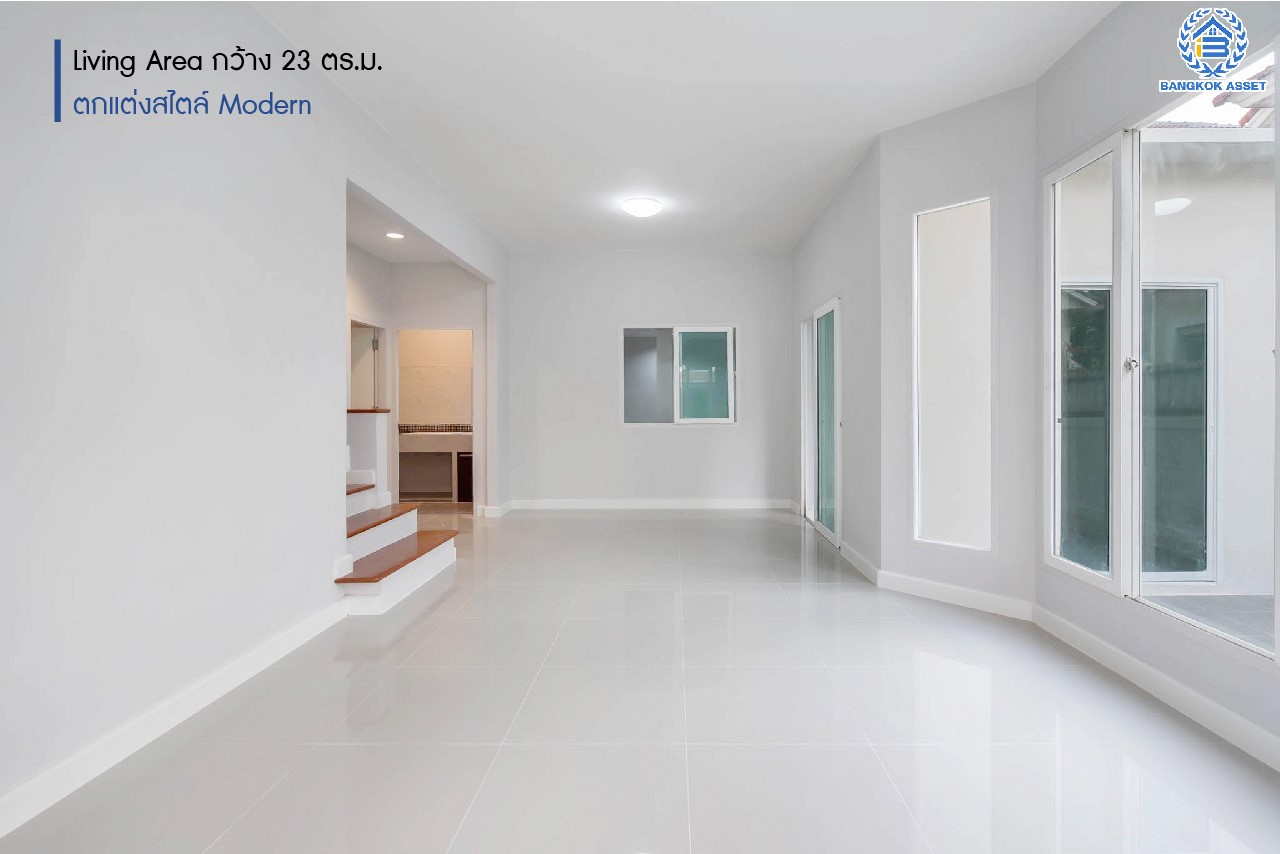 บ้านมือสองตกแต่งใหม่ แบรนด์ Property Perfect ม.เดอะวิลล่า ราชพฤกษ์-ท่าอิฐ บ้านแฝดฟังก์ชันระดับบ้านเดี่ยว เนื้อที่ 38.4 ตร.ว. โซนติดสวนสาธารณะ สัมผัสบรรยากาศผ่อนคลาย ฟังก์ชัน 3 ห้องนอน 2 ห้องน้ำ 1 ห้องอเนกประสงค์ขนาดใหญ่ชั้นล่าง จอดรถได้ 2 คัน บนทำเลเชื่อมต่อทั้งถ.รัตนาธิเบศร์ และถ.ราชพฤกษ์ และเพียง 10 นาทีถึงรถไฟฟ้า "สถานีบางรักน้อยท่าอิฐ"